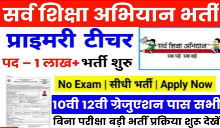 Sarva Shiksha Abhiyan Bharti 2024